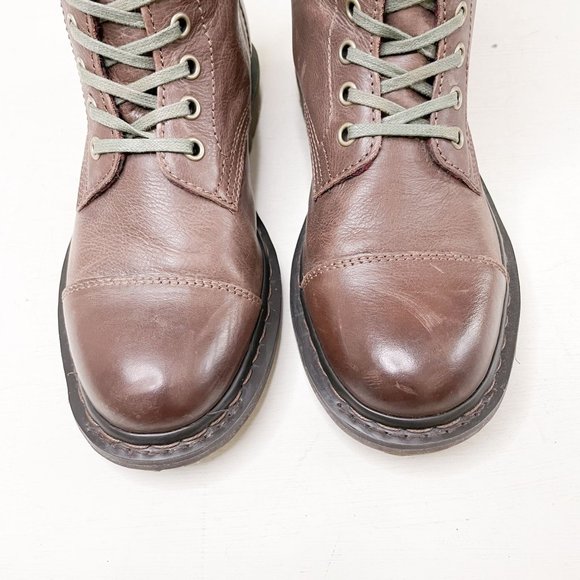 Dr. Martens Brown Combat Boots Womens Size 8 No Box - Picture 3 of 12